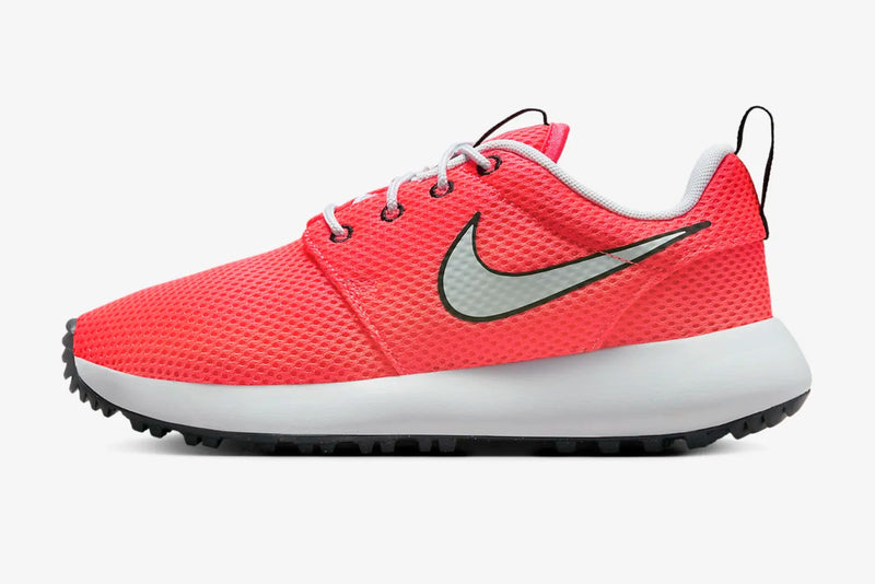 Load image into Gallery viewer, Nike Roshe Jr Golf Shoe Cirmson Side View
