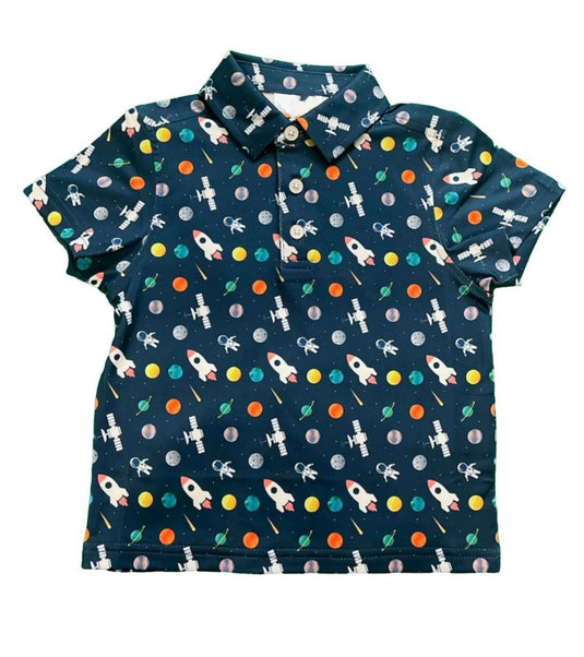 Outerspace Toddler Golf Polo
