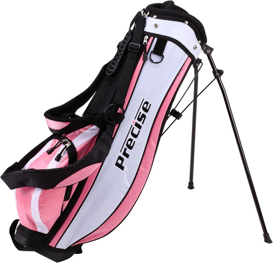Precise X7 5 Club Girls Golf Set for Ages 9-12 (kids 52-60" tall) Pink