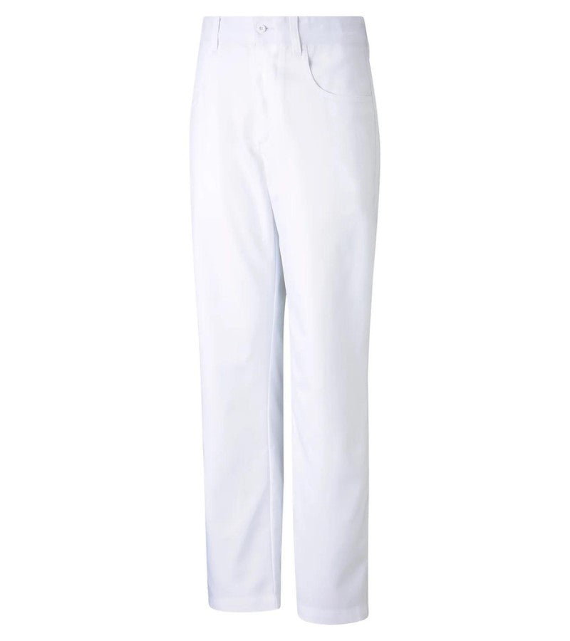Load image into Gallery viewer, Puma 5 Pocket Golf Pant Boys - Bright White
