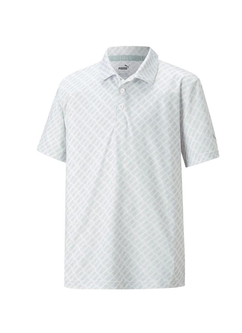Load image into Gallery viewer, Puma Boys MATTR Pineapples Golf Polo - White
