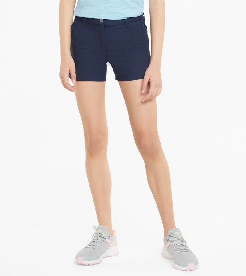 Load image into Gallery viewer, Puma Girls Golf Shorts - Navy Blazer Front
