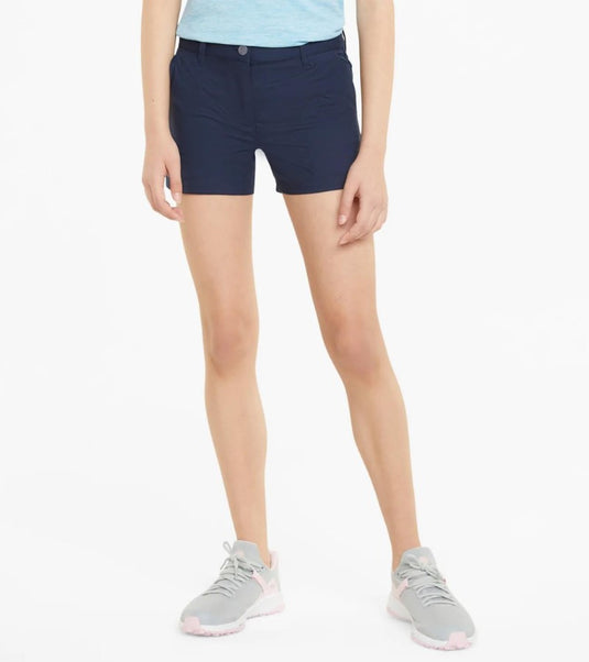 Puma Girls Golf Shorts - Navy Blazer Front