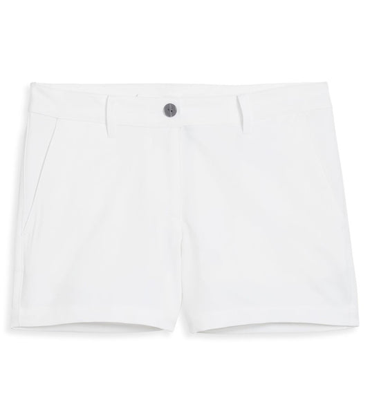 Puma Girls Golf Shorts White Front