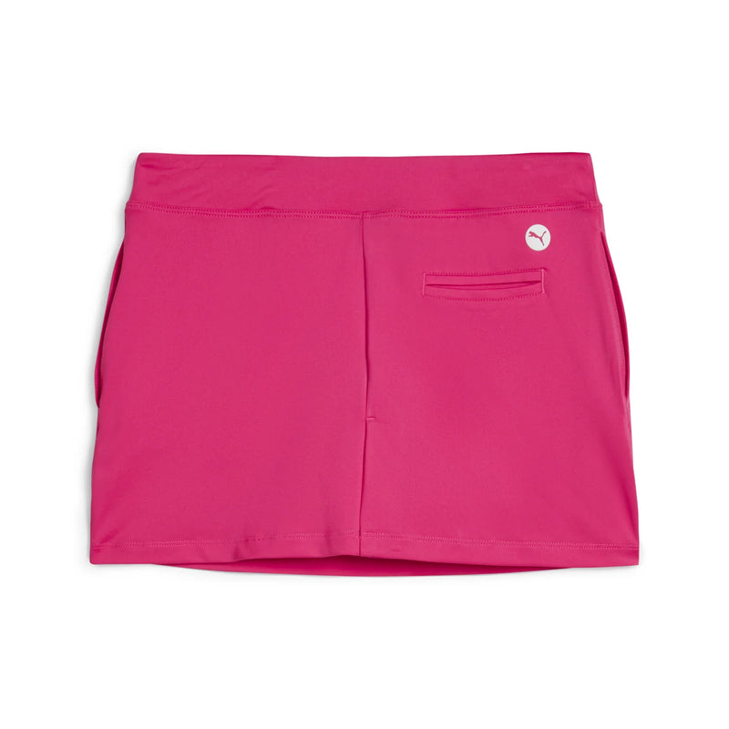 Load image into Gallery viewer, Puma Girls Golf Skirt Garnet Rose Back
