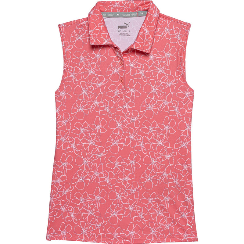 Load image into Gallery viewer, Puma Golf Girls CLOUDSPUN Island Sleeveless Polo
