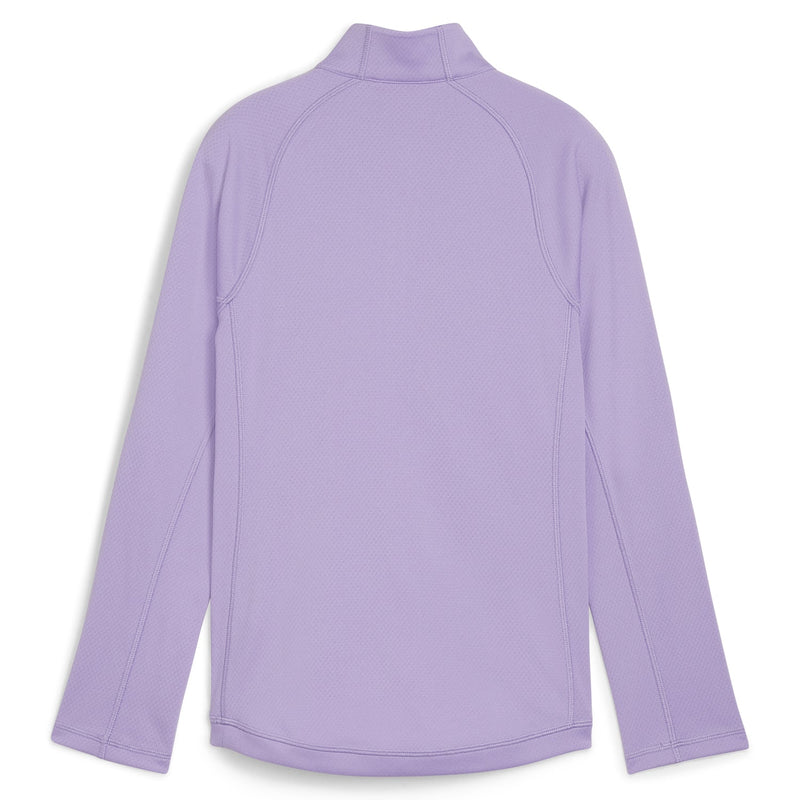 Load image into Gallery viewer, Puma Golf Girls Quarter Zip Lavender Back
