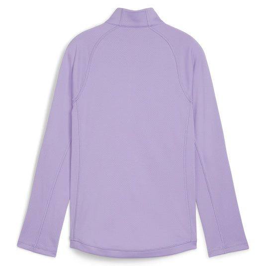 Puma Golf Girls Quarter Zip Lavender Back