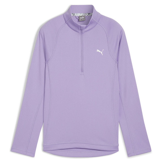 Puma Golf Girls Quarter Zip Lavender Front