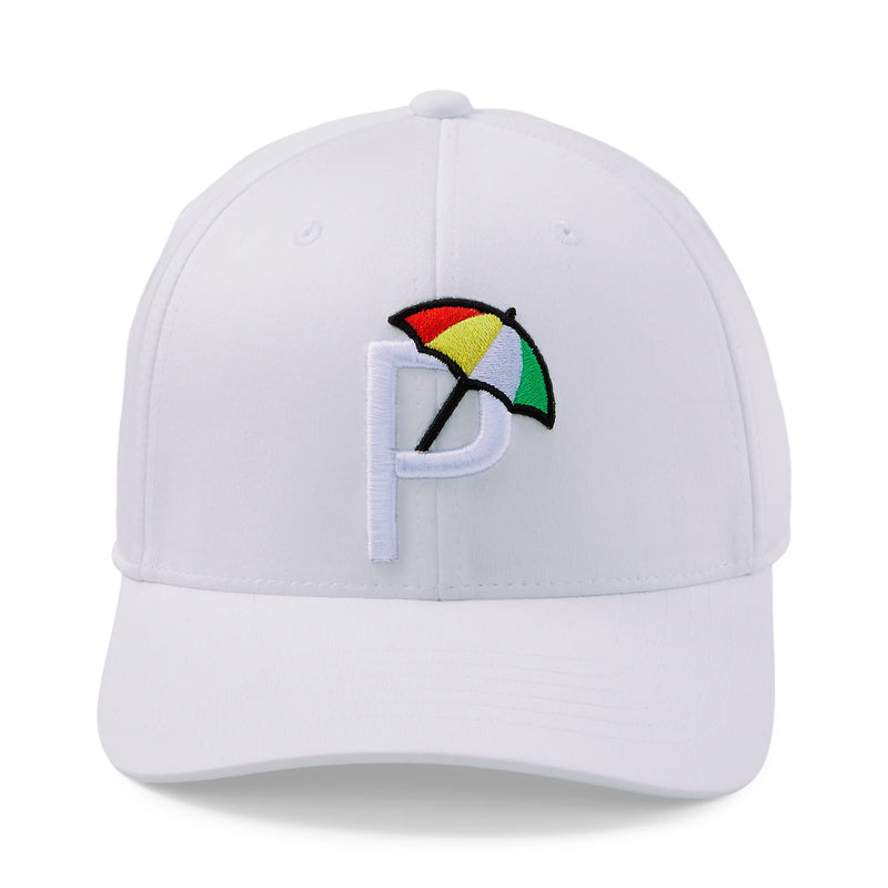 Load image into Gallery viewer, Puma Palmer P Mens Golf Hat Bright White / Ash Gray
