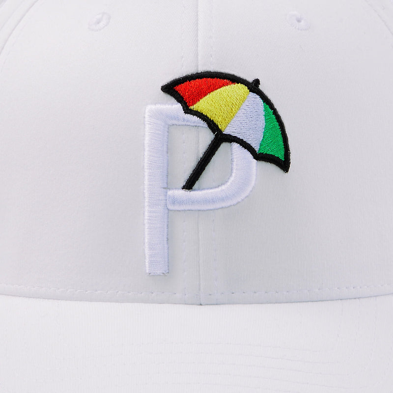 Load image into Gallery viewer, Puma Palmer P Mens Golf Hat Bright White / Ash Gray
