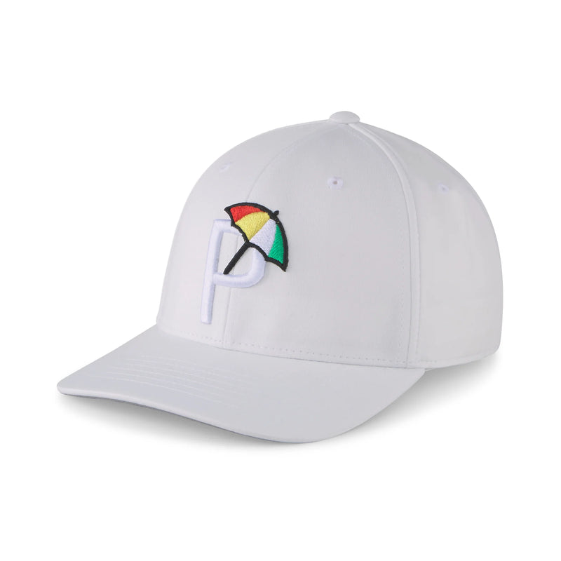 Load image into Gallery viewer, Puma P Mens Golf Hat Bright White / Ash Gray
