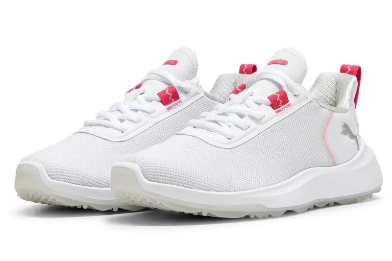 Load image into Gallery viewer, Puma Fusion Crush Sport Jr Spikeless Golf Shoes White Garnet Red
