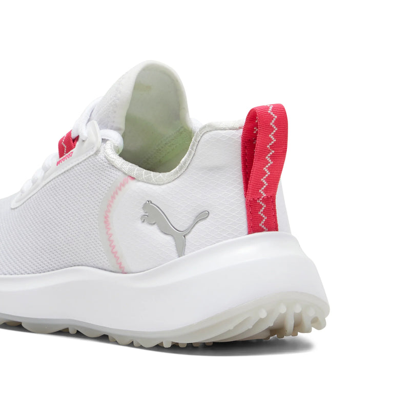 Load image into Gallery viewer, Puma Fusion Crush Sport Jr Spikeless Golf Shoes White Garnet Rose
