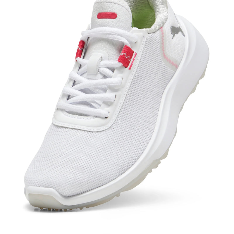 Load image into Gallery viewer, Puma Fusion Crush Sport Jr Spikeless Golf Shoes White Garnet Rose
