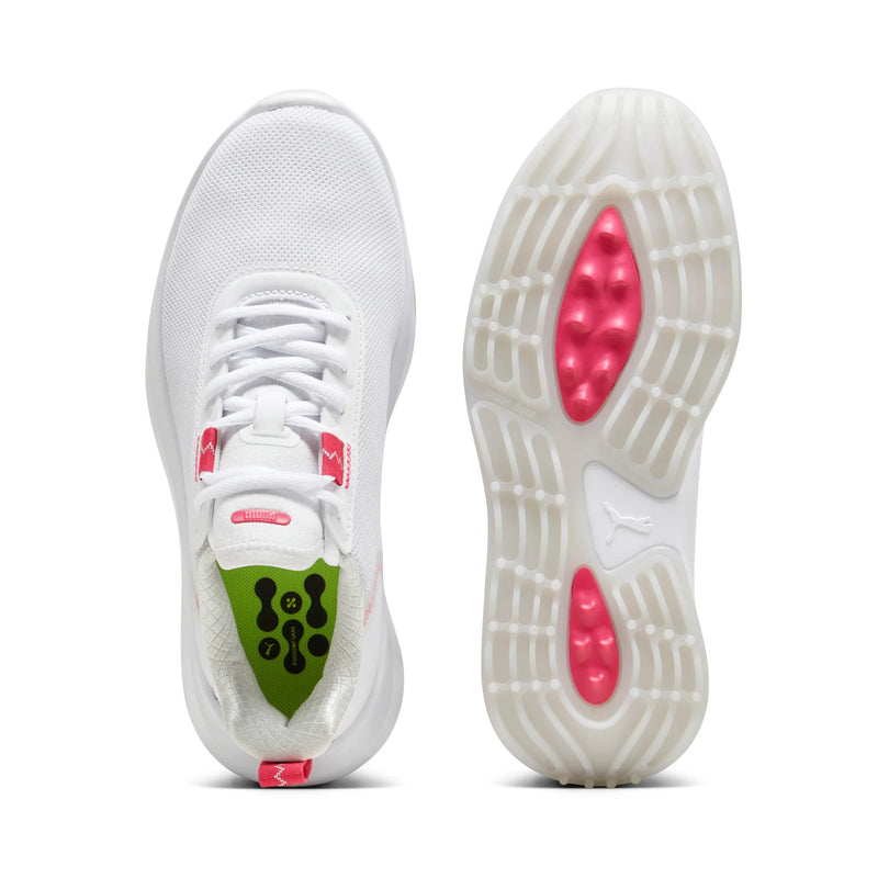 Load image into Gallery viewer, Puma Fusion Crush Sport Jr Spikeless Golf Shoes White Garnet Rose
