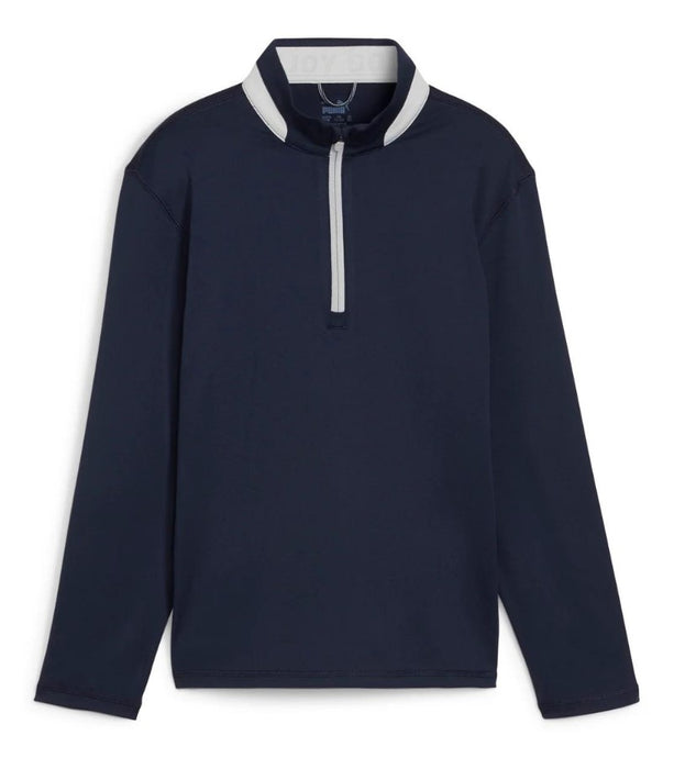 Puma Lightweight Quarter Zip Boys - Navy / Ash Grey