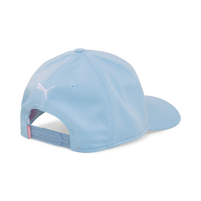 Load image into Gallery viewer, Puma Palmer P Womens Golf Hat Pale Blue Back
