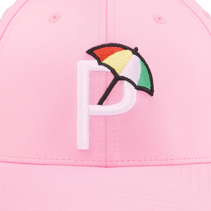 Load image into Gallery viewer, Puma Palmer P Womens Golf Hat Pale Pink Logo
