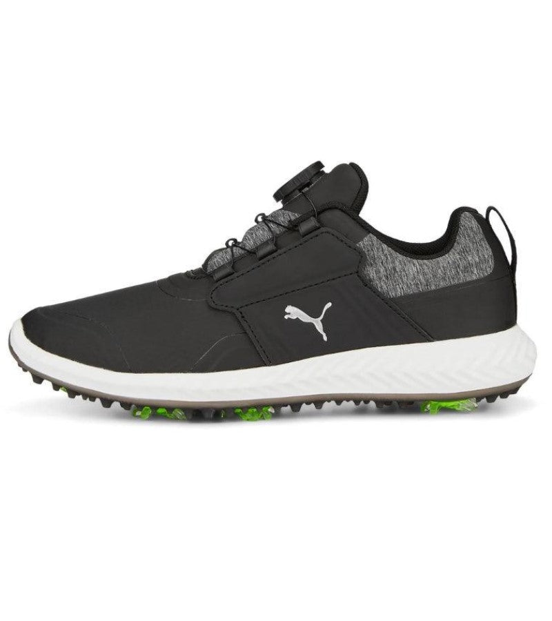 Load image into Gallery viewer, Puma Youth Ignite PWRCAGE Golf Shoes - Black
