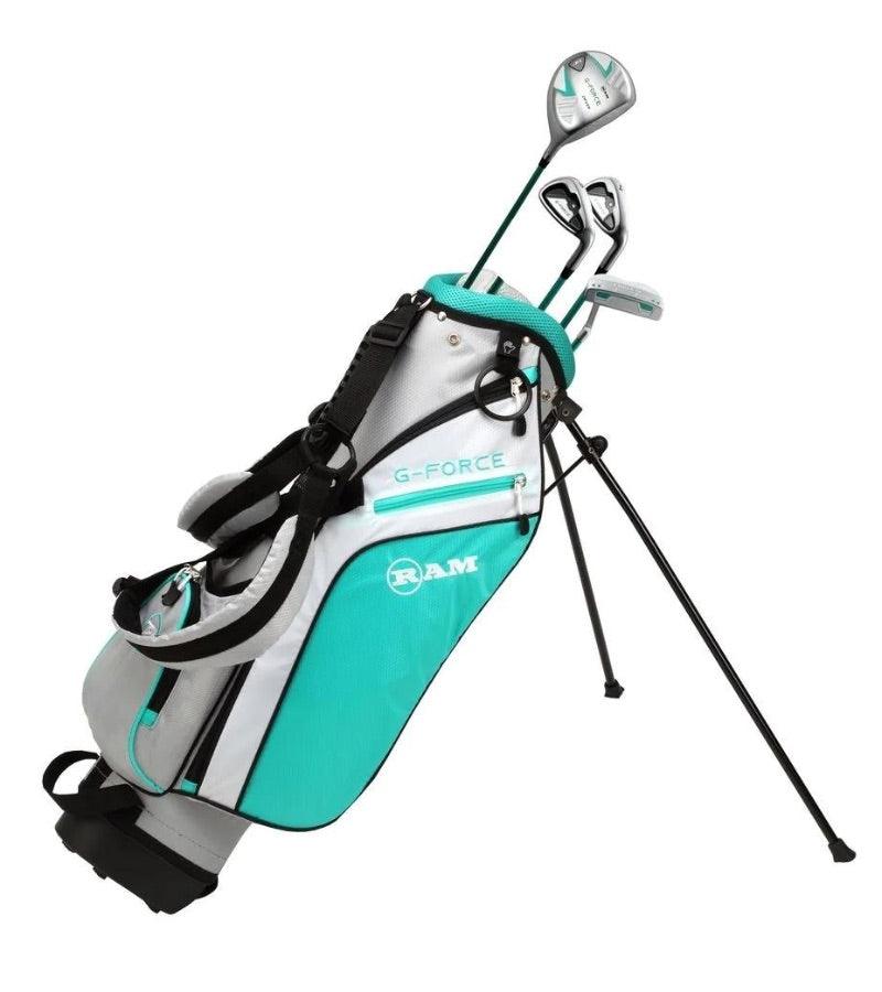 Load image into Gallery viewer, Ram G-Force 4 Club Girls Golf Set for Ages 4-6 (kids 36-45&quot; tall) Baby Blue
