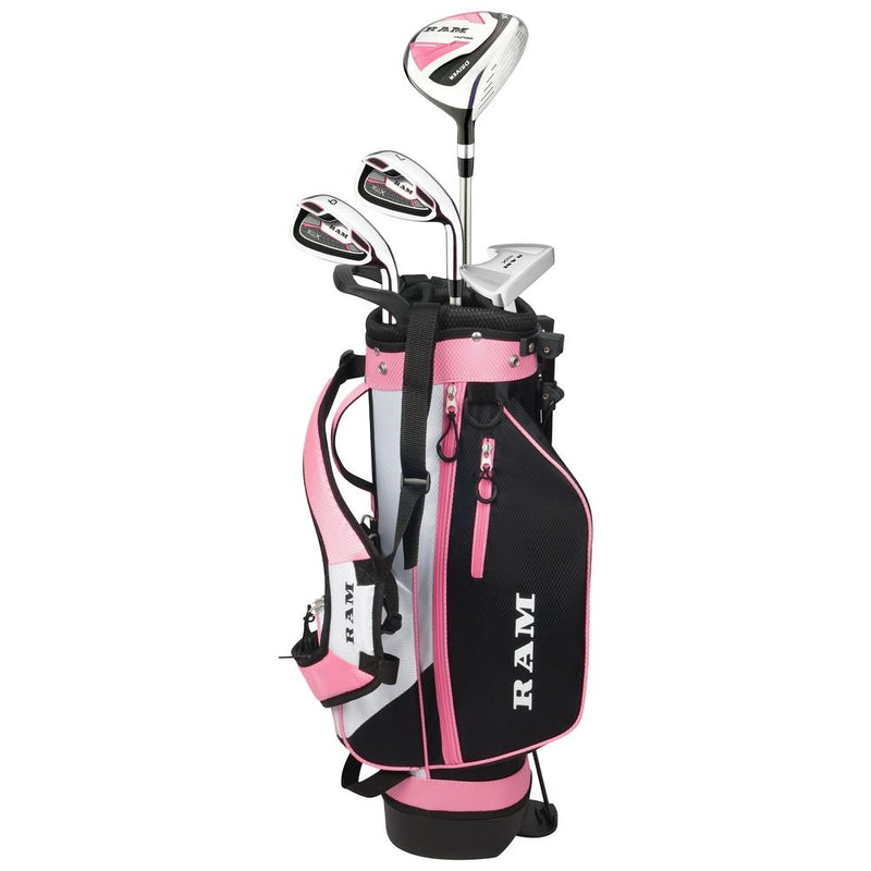 Load image into Gallery viewer, Ram SDX 4 Club Girls Golf Set for Ages 6-8 (kids 45-54&quot; tall) Pink
