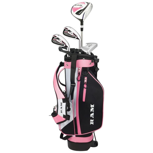 Ram SDX 4 Club Girls Golf Set for Ages 6-8 (kids 45-54" tall) Pink