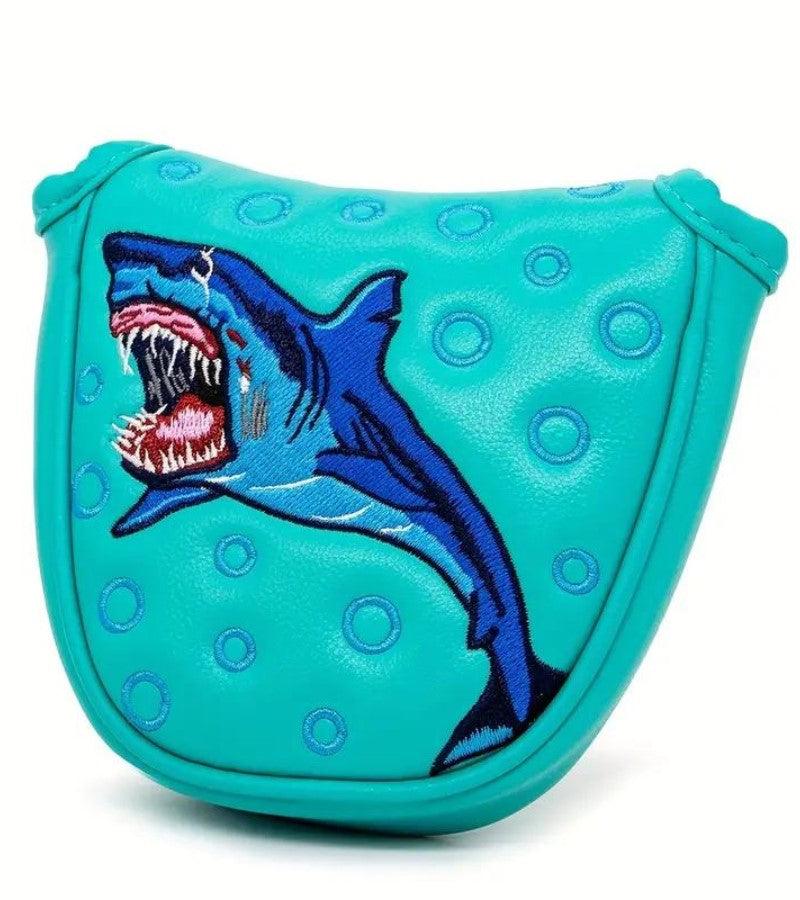 Load image into Gallery viewer, Shark Embroidered Alignment Putter Headcover
