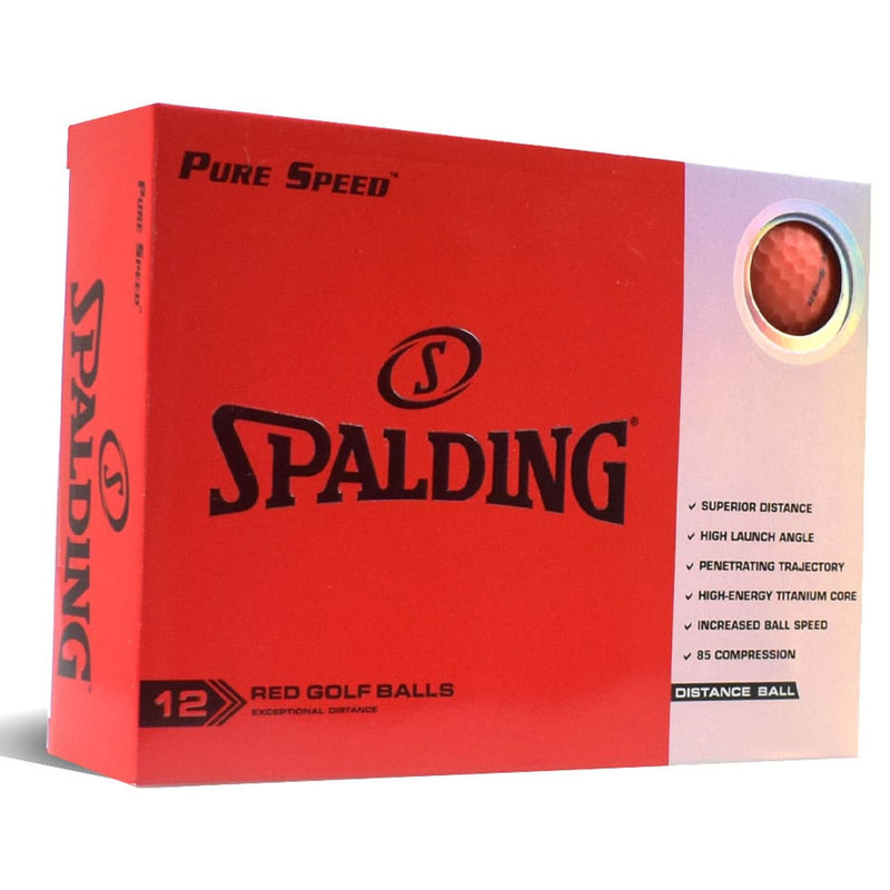 Load image into Gallery viewer, Spalding Pure Speed Golf Balls - Matte Red Dozen
