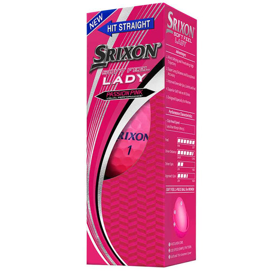 Srixon Soft Feel Golf Balls Pink - 3 Pack