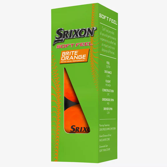 Srixon Soft Feel Golf Balls Brite Orange - 3 Pack