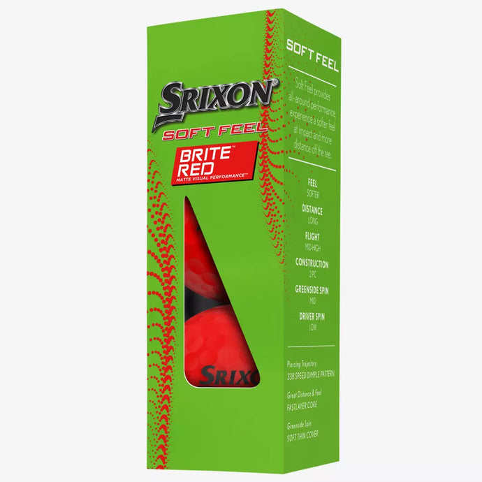 Srixon Soft Feel Golf Balls Brite Red - 3 Pack