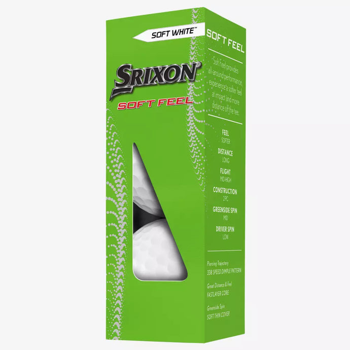 Srixon Soft Feel White Golf Balls - 3 Pack