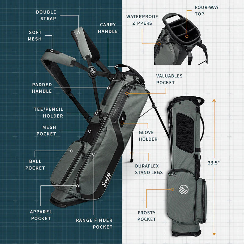 Load image into Gallery viewer, Sunday Golf El Camino Golf Bag (Bag Height 34&quot;) Camo Black
