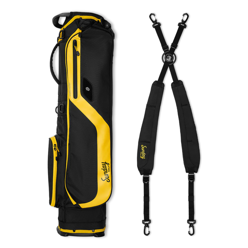 Load image into Gallery viewer, Sunday Golf El Camino Golf Bag (Bag Height 34&quot;) Black and Yellow
