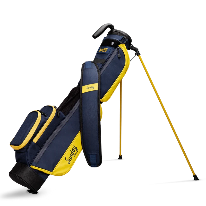 Load image into Gallery viewer, Sunday Golf Loma Stand Bag - Navy Gold
