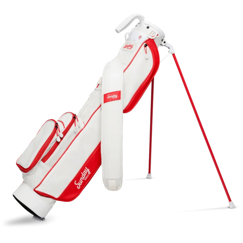 Load image into Gallery viewer, Sunday Golf Loma Stand Bag - Red / Off White
