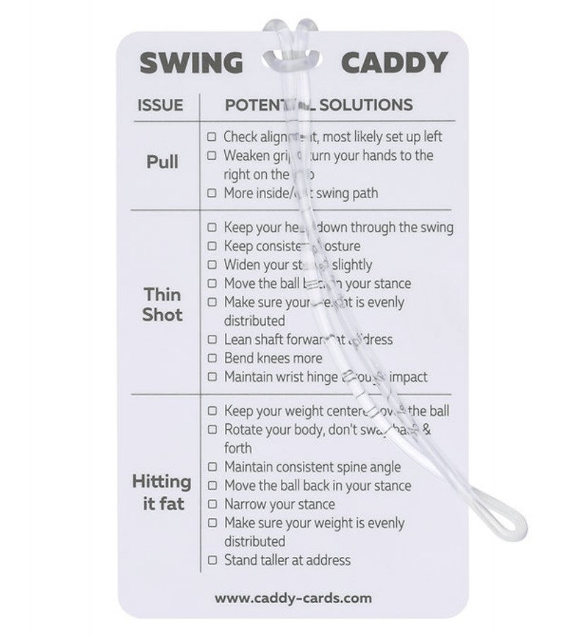 Load image into Gallery viewer, Swing Caddy Card - Tips on How to Fix Golf Swing Issues
