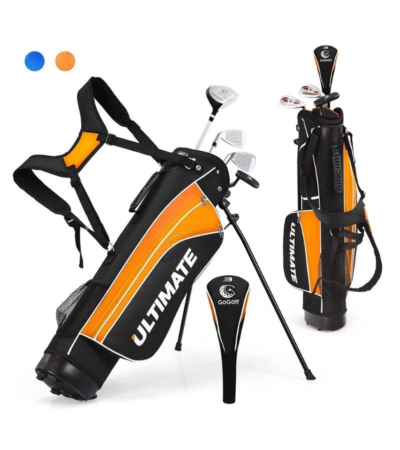Load image into Gallery viewer, Tangkula Ultimate 4 Club Kids Golf Set for Ages 8-10 Orange
