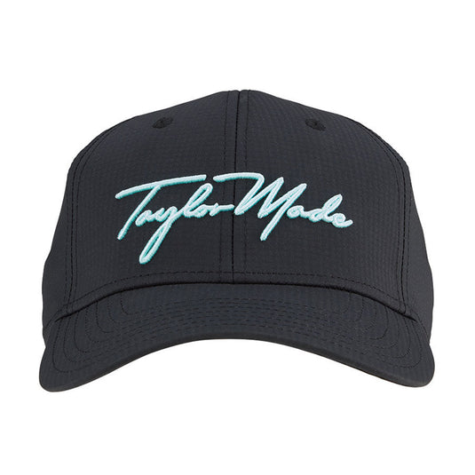 TaylorMade Radar Script Seeker Womens Golf Hat Black Aqua