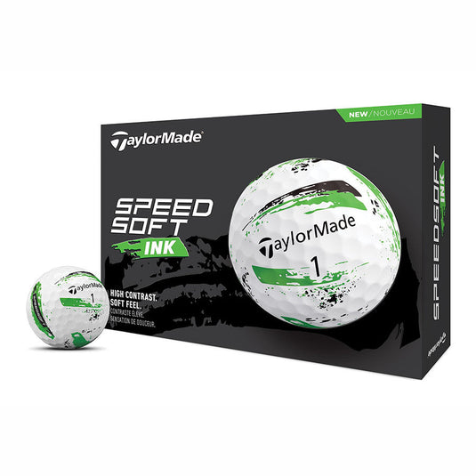 TaylorMade Speed Soft Ink Golf Balls Green - One Dozen