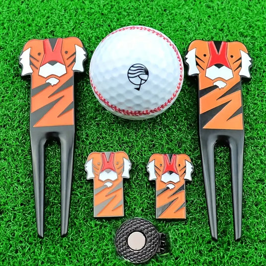Cartoon Tiger Golf Divot Tool