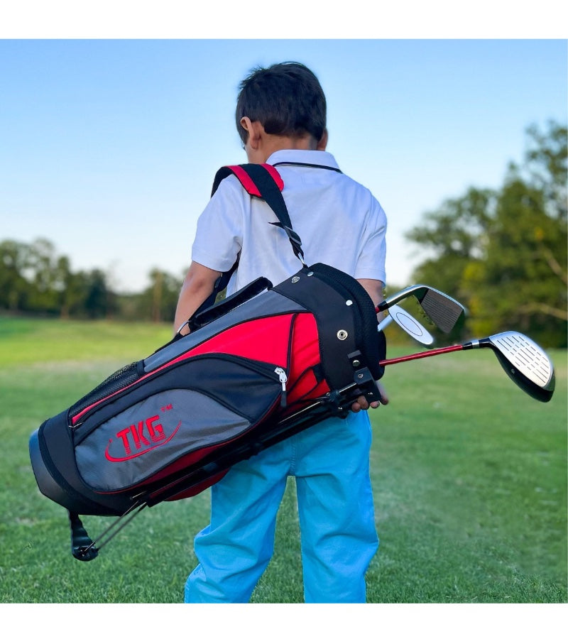 Load image into Gallery viewer, TKG Sports 3 Club Kids Golf Set Ages 3-5 (40-46 inches) Red
