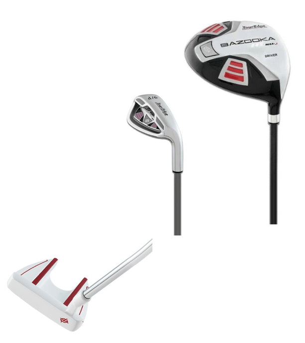 Tour Edge 3 Club Bundle for Ages 9-12 Red (kids 52-60