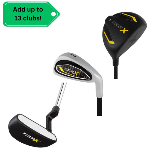 Tour X Golf Club Bundle for Ages 5-7 (kids 38-46" tall) - Select up to 13 clubs!