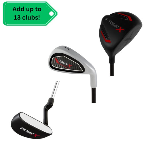 Tour X Golf Club Bundle for Ages 8-11 (kids 46-54" tall) - Select up to 13 clubs!