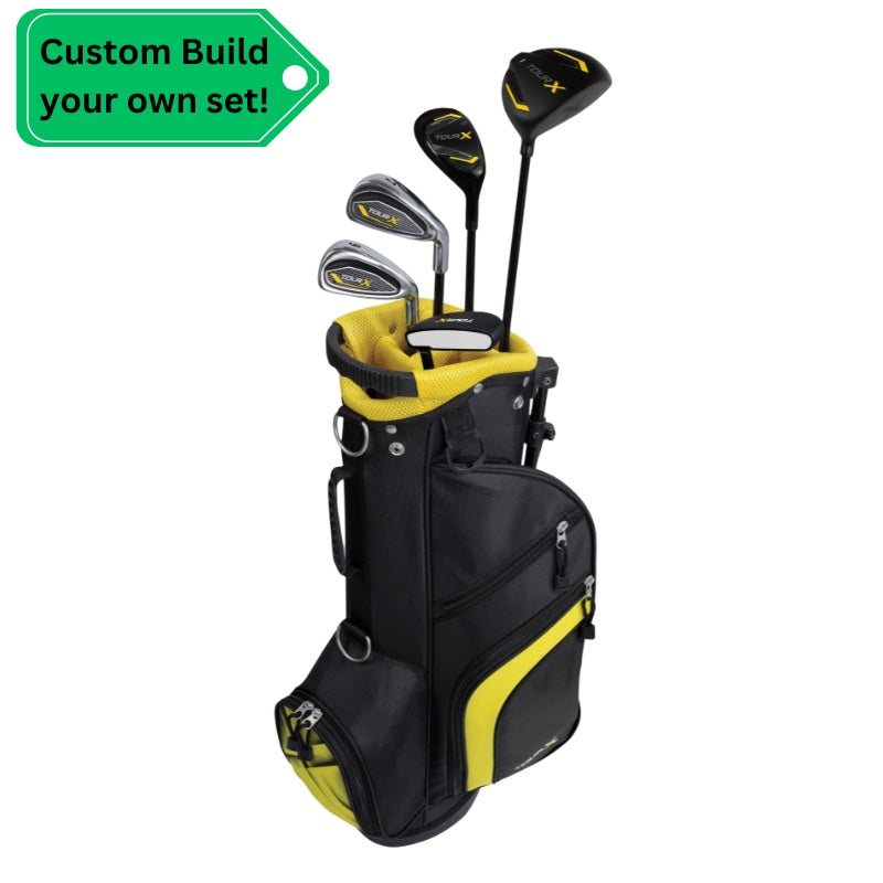 Load image into Gallery viewer, Tour X Kids Golf Set for Ages 5-7 (kids 38-46&quot; tall) Yellow - Custom Build Your Own Set!
