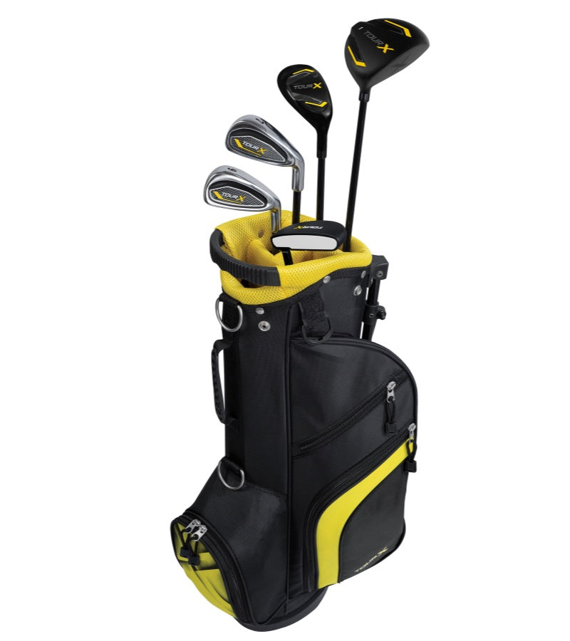 Load image into Gallery viewer, Tour X Kids Golf Set for Ages 5-7 Yellow Black
