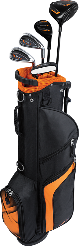 Load image into Gallery viewer, Tour X 5 Club Junior Golf Set for Ages 12-14 Black Orange - New for 2024
