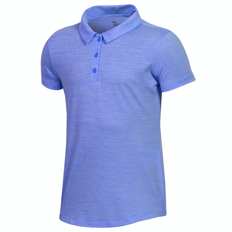 Load image into Gallery viewer, Under Armour Playoff Girls Golf Polo Electric Purple
